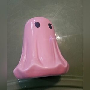 Pink Ceramic Ghost Candle